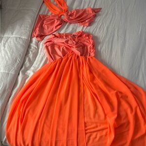 Vibrant Orange  2- Piece Set